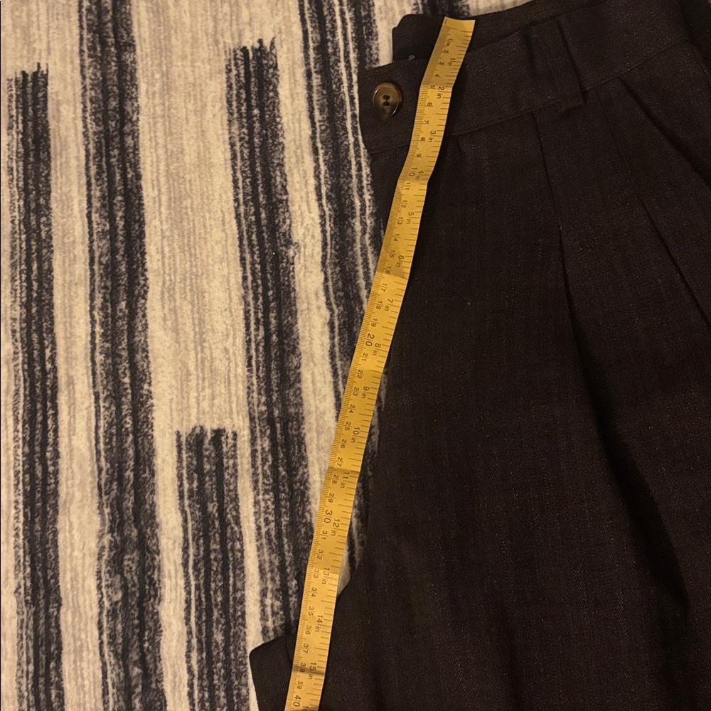 Wide-Leg Pants with Velvet Blend Fabric - Picture 11 of 11